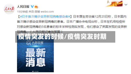疫情突发的时候/疫情突发时期